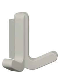 HEWI, Kleiderhaken + Wandgarderobe, Doppelhaken Serie 477 matt, elastisch Kunststoff (TPU) 97 lichtgrau H&ouml;he 69 mm