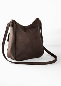 Borsa a tracolla media con fibbia, Marrone, Taglia 27x28 cm, bonprix