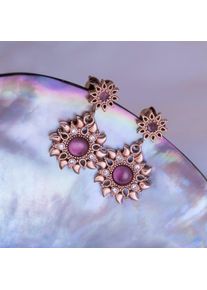 Holzkern Earrings Women ros&eacute; och ametist