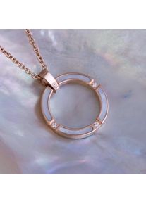 Holzkern Necklaces Women r&oacute;żowe złoto i masa perłowa