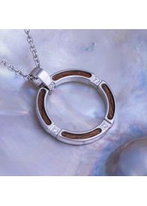 Holzkern Necklaces Women srebro i orzech