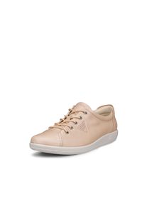 Sneaker Ecco "Soft 2.0", Damen, Gr. 40, natur, Leder, Schuhe Sneaker, Freizeitschuh, Halbschuh, Schn&uuml;rschuh mit Retro-Shilouette