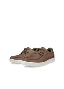 Schn&uuml;rschuh Ecco "BYWAY M MOC TOE", Herren, Gr. 47, braun, Nubukleder, kontrastfarbene Details, Schuhe Schn&uuml;rschuh, Halbschuh, Schn&uuml;rer, Freizeitschuh in Mokassin-Form