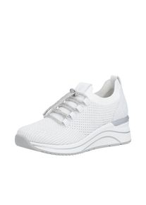 Slip-On Sneaker Remonte, Damen, Gr. 43, ungef&uuml;ttert, wei&szlig;, silberfarben, Lederimitat, Textil, Glitzer, Schuhe Slip-On Sneaker, Schlupfschuh, Slipper, Halbschuh mit Lite&acute;n Soft-Ausstattung