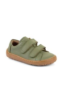 Barfu&szlig;schuh froddo "Barefoot Base", M&auml;dchen, Gr. 25, gr&uuml;n (olive), Leder, unifarben, Schuhe Barfu&szlig;schuh, Klettschuh, Kindergartenschuh, Lauflernschuh mit Klettverschl&uuml;ssen