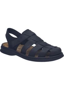 Sandale Josef Seibel "Max 74", Herren, Gr. 41, schwarz, Leder, Schuhe Sandale, Klettschuh, Sommerschuh Komfortschuh in Schuhweite G (=weit)
