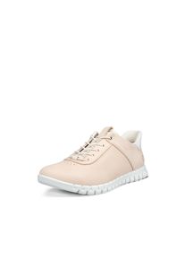 Slip-On Sneaker Ecco "GRUUV LITE", Damen, Gr. 38, Textil, beige (natur, wei&szlig;), Nubukleder, unifarben mit Farbeinsatz, Schuhe Slip-On Sneaker, Slipper, Schlupfschuh, Freizeitsneaker mit elastischen Schn&uuml;rsenkeln