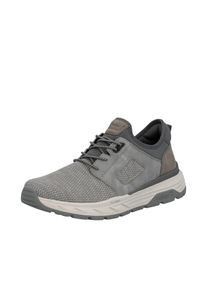 Slip-On Sneaker Rieker, Herren, Gr. 46, Textil, grau (hellgrau, taupe), Lederimitat, Textil, Schuhe Slip-On Sneaker, Slipper, Schlupfschuh, Halbschuh, Freizeitsneaker mit Gummizug