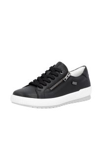 Sneaker Remonte, Damen, Gr. 43, atmungsaktiv, schwarz, Leder, unifarben, Basic, Schuhe Sneaker, Freizeitschuh, Halbschuh mit seitlichem Rei&szlig;verschluss und TEX-Membran