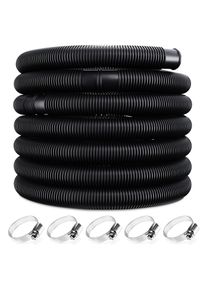 Monzana Manguera para Piscina Depuradora Negro &Oslash;32mm x 14m