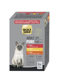 SELECT GOLD Adult Pure in Saus Multipack 6x85g
