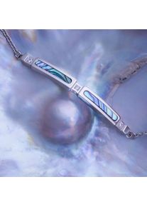 Holzkern Bracelets Donna argento e abalone