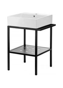 NO NAME, Badm&ouml;belset, Stehende Badkonsole mit Waschbecken - 56 5x40 cm