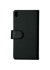 Carl GEAR Wallet Sort Til 3 Kort (Apple iPhone X, Apple iPhone XS, Sony Xperia E5), Smartphone H&uuml;lle, Schwarz, Weiss