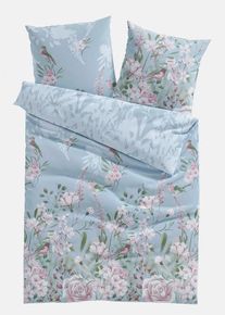 bonprix Lenjerie de pat din linou, albastru, 1x 80/80 cm, 1x 135/200 cm