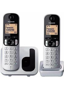 Panasonic Wireless Telephone Kx-Tgc212sps Duo Silver, Telefon, Grau