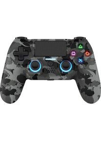DragonShock Controller Mizar+ Wireless grau camo PS4/PC (Android, PC, PS4), Gaming Controller, Mehrfarbig, Grau, Schwarz