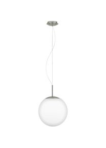 Eglo, Pendelleuchte, 63268 PIEDALE PRO E27 Pendelleuchte &Oslash;300mm Nickel-Matt Weiss (E27)