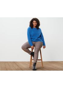 Tchibo - Sweter z wełną z dzianiny o luźnym splocie - dla pań - rozmiar S 36/38 - kolor: niebieski