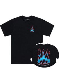 Troy Lee Designs Torched, t-shirt , color: Black/Blue , size: S