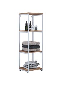 Vcm Hochschrank &raquo;Holz Badm&ouml;bel Bad Hochschrank Bad Regal Bitila L&laquo; 1 Stk. tlg.