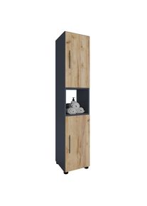 Vcm Hochschrank &raquo;Holz Badm&ouml;bel Badschrank Hochschrank Flandu&laquo; 1 Stk. tlg.