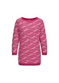 GOLDNER Rundhalspullover &raquo;Kurzgr&ouml;&szlig;e Baumwollpullover mit Wellenstruktur&laquo; modischer Wellenstrick pink, Gr&ouml;&szlig;e 19