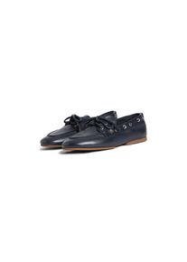 Tommy Hilfiger Bootsschuh &raquo;TH SLEEK LEATHER BOAT SHOE&laquo; Bootsschuh, Businessschuh mit Blockabsatz und &Ouml;sen mit Durchzug