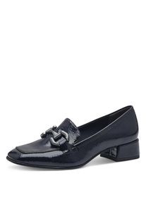 Tamaris Slipper , Blockabsatz, Pumps, Businessschuh mit modischer Zierspange blau, Gr&ouml;&szlig;e 40