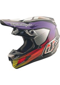 Troy Lee Designs SE5 Carbon Stripes, kask motocrossowy , kolor: Czarny/Liliowy/Czerwony/Szary , rozmiar: XL