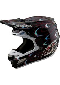 Troy Lee Designs SE5 Carbon Torched, kask motocrossowy , kolor: Czarny/Biały/Czerwony/Niebieski , rozmiar: XS