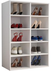 Schuhregal Vcm "Holz Regal Schuhschrank Schuhregal Hinsol M", wei&szlig;, B:55cm T:30cm, Regale, Schuhregal
