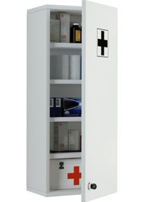 Medizinschrank Vcm "Medizinschrank Arzneischrank Medasa L abschlie&szlig;bar", wei&szlig;, B:27cm T:19cm, Obermaterial: 100% Holz Wood., Schr&auml;nke, Medizinschrank