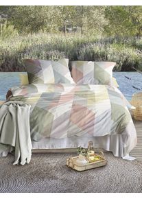 Bettw&auml;sche Irisette "Wave 8739", multi, B/L: 155cm x 220cm, 1 Stk., 1 Stk., Mako-Satin, B/L: 80cm x 80cm, 2, Mako-Satin, Obermaterial: 100% Baumwolle, Bettw&auml;sche, Bettw&auml;sche, anschmiegsam und atmungsaktiv, Ganzjahresqualit&auml;t