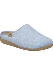 Hausschuh Josef Seibel "Cara 04", Damen, Gr. 39, blau (hellblau), Textil, Schuhe Hausschuh, Clog, Pantoffel, Schlupfschuh in Weite G (=weit)