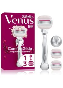 Gillette Venus PRO ComfortGlide Sugarberry women&rsquo;s shaver with a shower bracket + replacement blades 5 pc