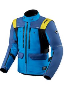Revit Offtrack 3 H2O, veste textile imperm&eacute;able , couleur: Bleu Clair/Bleu/Jaune , taille: M