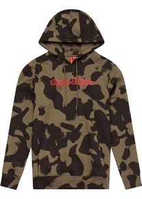 Troy Lee Designs Signature Camo, hoodie youth , color: Olive/Dark Brown , size: S