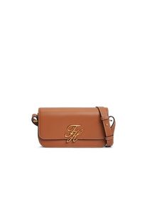 Tommy Hilfiger, Damen, Umh&auml;ngetasche &raquo;TH SCRIPT FLAP CROSSOVER&laquo; Schultertasche, Handtasche, Mulitfach, Clutch mit Logo, cognac, B/H/T: 22,5 cm x 12 cm