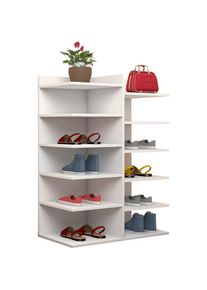 Vcm, Schuhschrank &raquo;Schuhregal Schuhschrank Schuhkommode Enosa&laquo; 1 Stk. tlg., Wei&szlig;, Obermaterial: 100% Holz Wood., B/H/T: 60 cm x 30 cm, Wei&szlig;