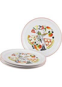 Creatable, Pizzateller &raquo;Milano Luigi, Teller-Set, 4-tlg.&laquo; Vielseitig einsetzbar, Europ&auml;ische Qualit&auml;t, bunt, Porzellan, 30 cm, bunt