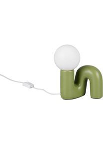 REALITY LEUCHTEN, Tischleuchte &raquo;QUINN, Keramik Tischlampe m. Glasschirm, ohne Leuchtmittel 1xG9 max5W&laquo; G9 1 Stk. warmwei&szlig; - kaltwei&szlig; Design 