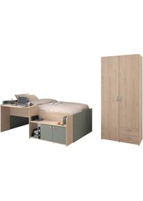 Parisot, Jugendzimmer-Set &raquo;Jade 11&laquo; Set, 2 tlg. Mit Schreibtischplatte und Kommode, natur, natur