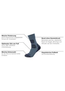Camano, Damen, Wandersocken &raquo;Function&laquo; 4 Paar, mit Fu&szlig;gew&ouml;lbe-St&uuml;tze, black, 39-42, Unisex Funktionssocken die H&ouml;chstleistungen erm&ouml;glichen