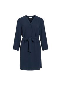 Vila, Damen, Minikleid &raquo;VIJOSA 3/4 V-NECK DRESS&laquo; Sommerkleid, Navy Blazer, N-Gr, 34 - N-Gr, Navy Blazer, Kurzes Kleid von Vila