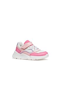 Geox, Damen, Sneaker &raquo;J LOFTUS GIRL&laquo; Klettschuh mit bunten Kontrastbes&auml;tzen, Gr&ouml;&szlig;enschablone zum Download, wei&szlig;-pink kombiniert, 32, S&uuml;&szlig;er Sneaker mit
