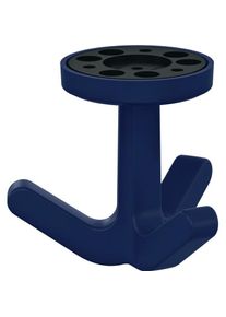 HEWI, Kleiderhaken + Wandgarderobe, Dreifachhaken Serie 477 matt, elastisch 50 stahlblau H&ouml;he 69 mm &Oslash; 51 mm