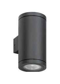 LCD, Gartenbeleuchtung, Wandleuchte 2flg Graphit (GU10, IP65)