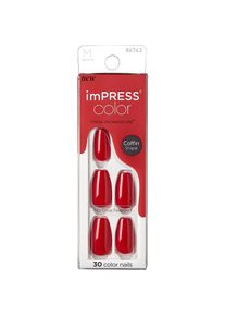 KISS, Nagelstyling + Kunstn&auml;gel, Self-adhesive nails imPRESS Color MC Reddy or Not 30 pcs (L) (Kunstn&auml;gel)