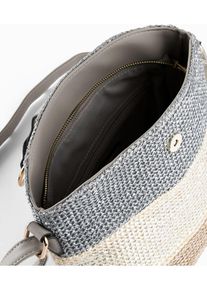 bonprix Női V&aacute;llt&aacute;ska szalma hat&aacute;sban, k&eacute;k, onesize